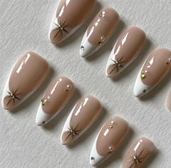 ✨ Soft & Elegant Starlight French Tip Press ✨
