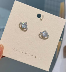 Cute Heart Saturn Studs